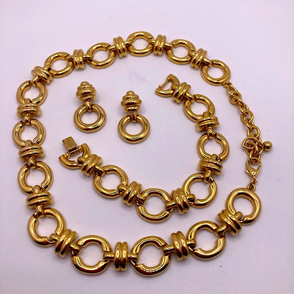 Vintage Set of Signed Krementz Jewelry 14K Process